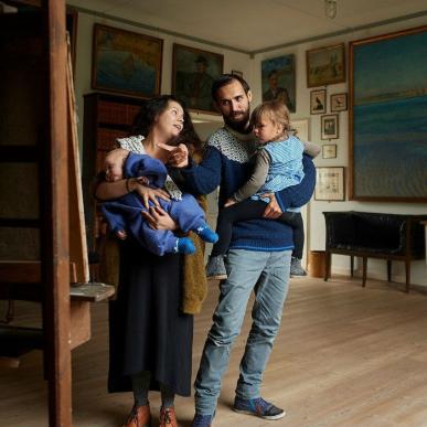 Familie på Johannes Larsen Museet